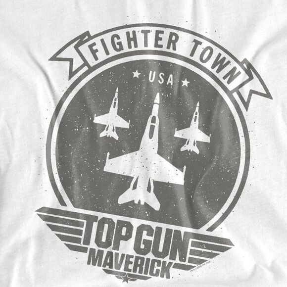 Top Gun: Maverick, Top Gun: Maverick Unisex Adult Fighter Town T-Shirt / White - Picture 3 of 3